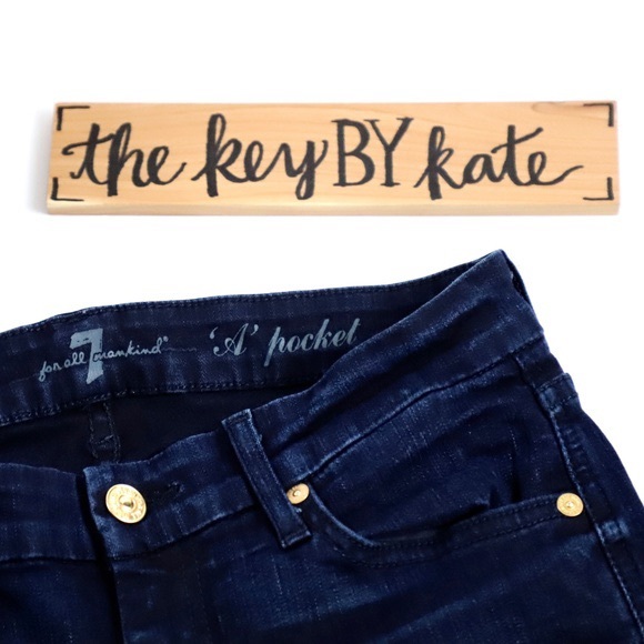 7FAM A Pocket Embellished Pockets Blue Jeans - Picture 2 of 7